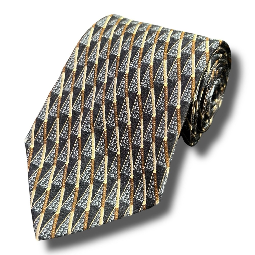ERMENEGILDO ZEGNA Neck‎ Tie Disegno Esclusivo 3.5" 60.5" 100% Silk Made In Italy